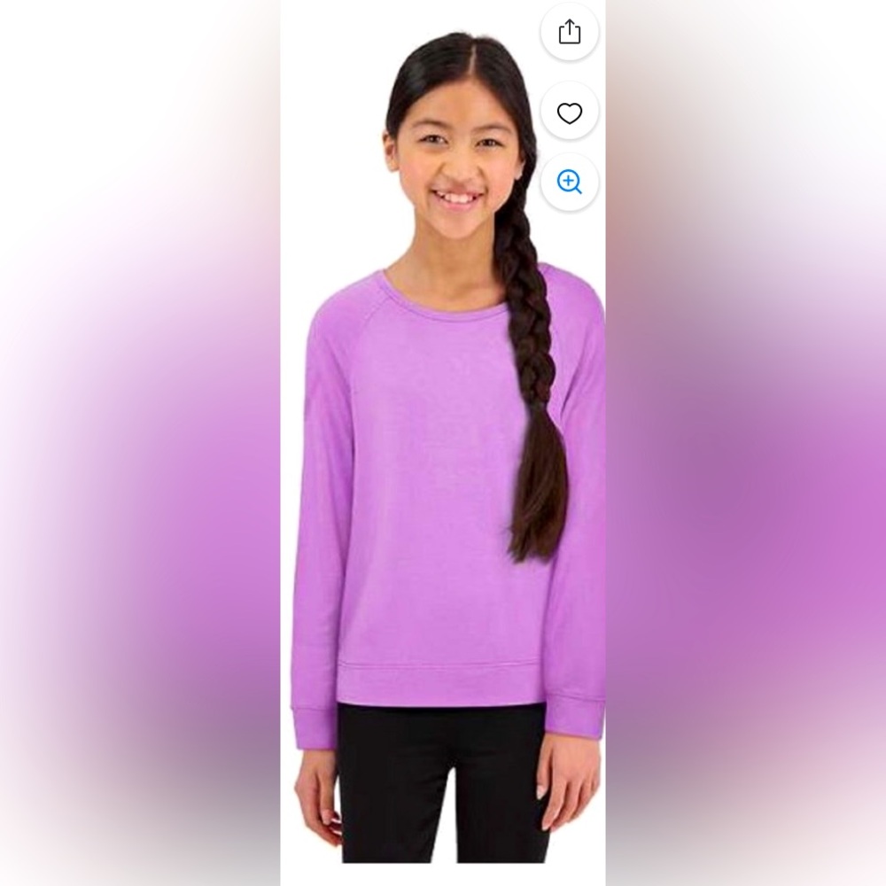 Lucky Brand boat neck girl’s sweater lilac long-sleeved lightweight size Large
